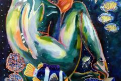 Eva I 46 x 57 Acryl auf Steinpapier