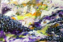 Säntis Vollmondnacht* 70 x 100 Acryl auf Hartgrund