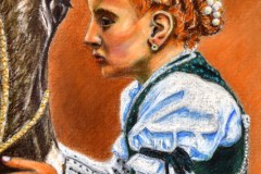 Kuhmaedchen 22 x 30 Pastell auf Ingrespapier